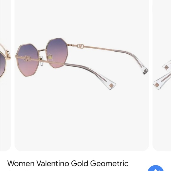 Valentino Gold Metal Sunglasses - Picture 10 of 12